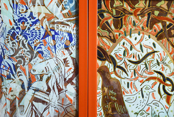 Диптих «Одночасність». 2015. Мідь, гаряча емаль